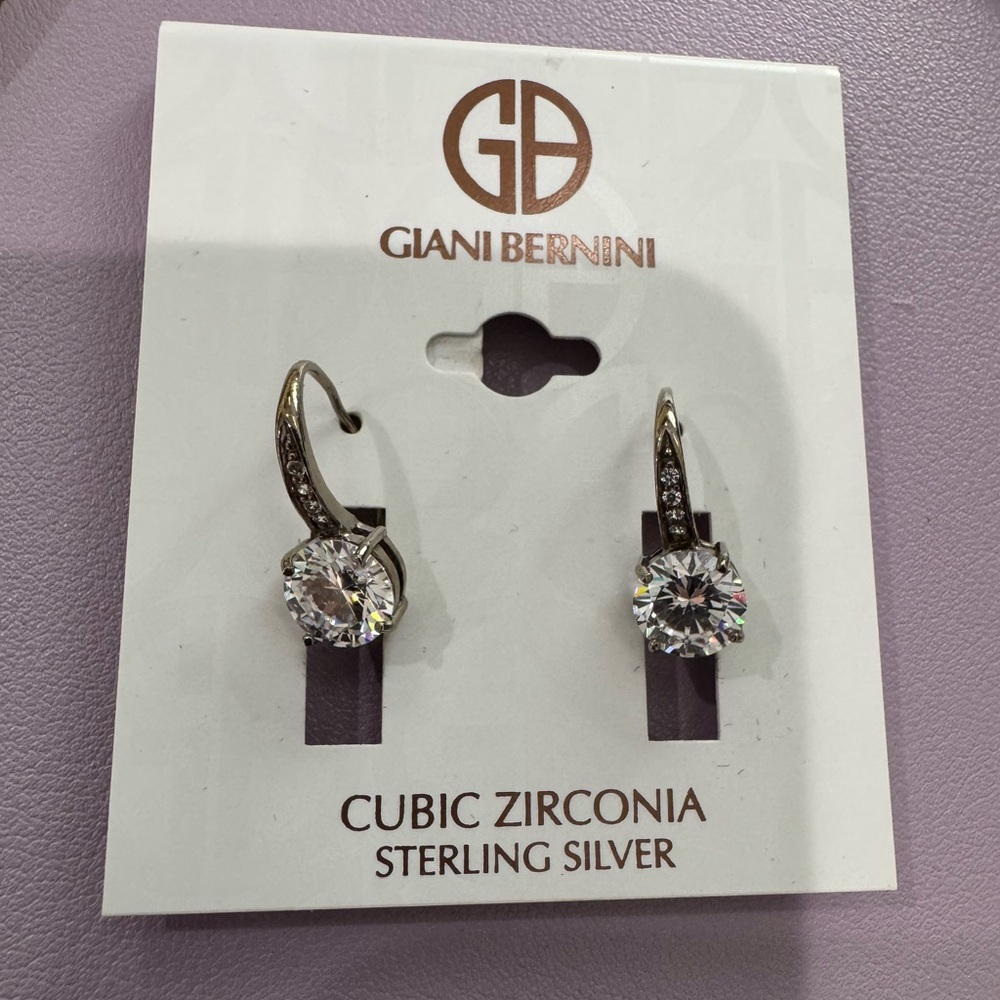Giani Bernini Sterling Silver Cubic Zirconia Drop Earrings
